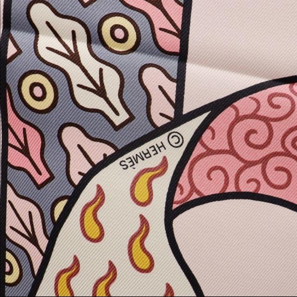 Hermes Silk Duels Oniriques scarf 90 - Picture 4 of 6